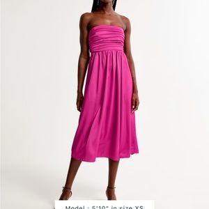 Emerson Ruched Strapless Midi Dress